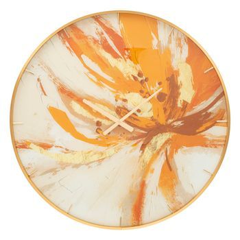 Reloj De Pared Redondo En Fibra De Madera Multicolor Ø Cm 80x5
