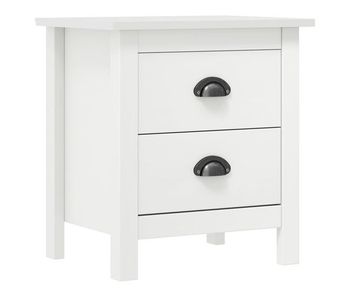 Vidaxl mesita de noche hill madera maciza de pino blanco 46x35x49,5 cm