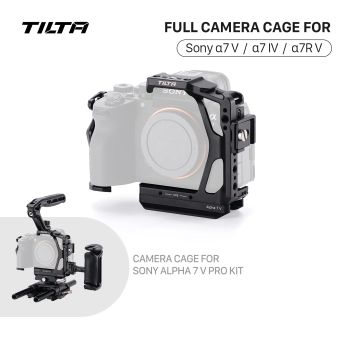 TILTA A7 V Jaula para cámara Sony Alpha 7 V A7M5 A7 IV 7R V con abrazadera de cable, mango lateral Xeno y placa de batería PD V-Mount TA-T100