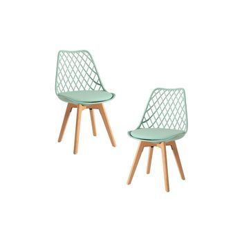 Pack 2 Sillas Mima De Polipropileno 82*49*43 Cm - Celadón