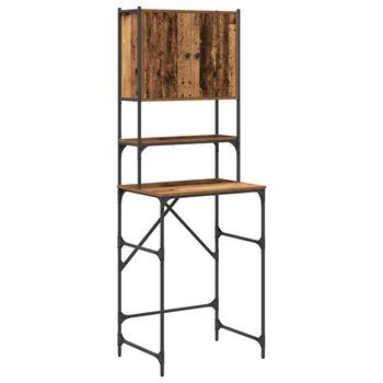 Armario Para Lavadora Madera Envejecida 68 X 48,5 X 194 Cm Vidaxl