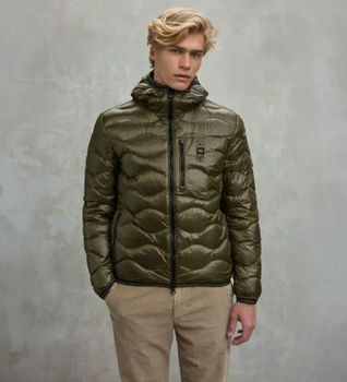 Blauer para hombre. 25WBLUC03074 Plumífero Ondulado Wave verde (L), Casual, Poliéster