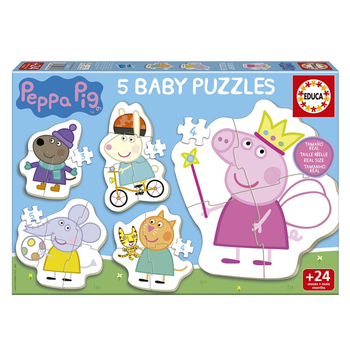 Educa - Puzzle Baby Peppa Pig. Incluye 5 Baby puzzles. (20318)