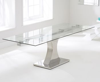 Athena 160cm Glass Extending Dining Table