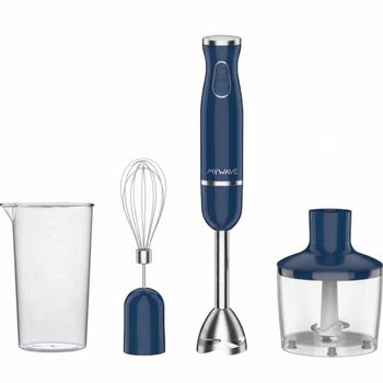BATIDOR DE MANO - 3 EN 1 - MYWAVE - COLOR AZUL - MY WAVE - FUNCION TURBO - ACERO INOX  - 800W