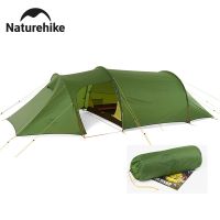 naturehike-tienda opalus para 3 personas tienda de campana con tunel de nailon 20d vestibolo grande ultraligero tienda de campana familiar para mochilero al aire libre