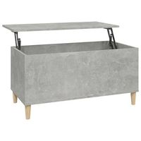 mesa de centro 445x90x45 cm madera trabajada y madera maciza de eucalipto - gris