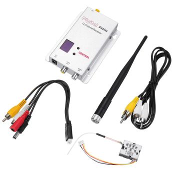 Parom 1.2 GHz 200 mW 12CH Transmisor FPV inalámbrico combo receptor Fox-R02 SMA macho para dron RC avión transmisión AV