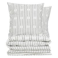 juego de cama kain blanco algodon negro 260x240cm