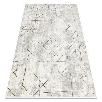 Alfombra Moderna Duke 51393 Crema / Dorado - Geométrico, Vintage Estr 120x170 Cm