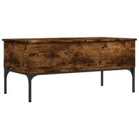mesa de centromesa auxiliarmesa de cafe madera ingenieria metal roble humo 100x50x45cm