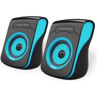 altavoces esperanza flamenco 20 usb 6w con amplificador externo y salida de auriculares