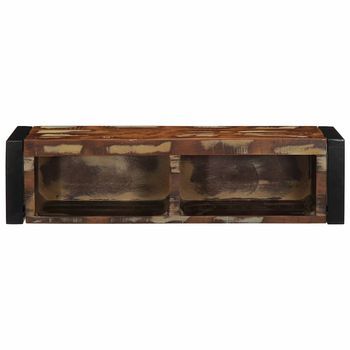 Mueble Tv | Mueble De Salón | Mesa De Tv Multicolor 80x30x25 Cm Madera Maciza Reciclada