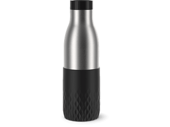 Botella - Tefal Bludrop N3110510, O,5 L, Acero Inox, Bebidas calientes 12hs, frías 24hs, Quick Press, Negro