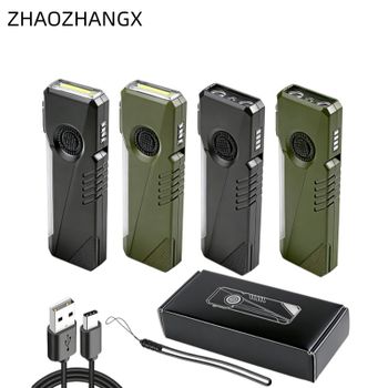 Linterna multifuncional de luz fuerte para exteriores, luz frontal de mano, portátil, magnética, luz púrpura, detección de moneda