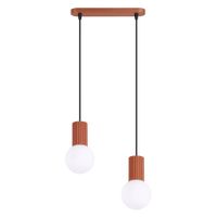 lampara colgantes mocca aluminiovidrio alt 120 cm