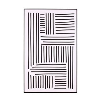 Lienzo con motivos geométricos en blanco y negro 60x90 cm