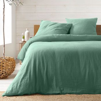 Ropa De Cama De Gasa De Algodón 240x260cm - Varios Colores - Salvia |homeflair