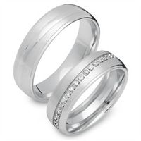 alianzas 8 quilates oro blanco 33 diamantes