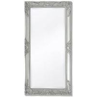 vidaxl espejo de pared estilo barroco 100x50 cm plateado
