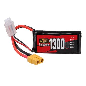 Batería LiPo ZOP Power 2S 7,4V 1300mAh 60C con enchufe XT60 para Drone RC