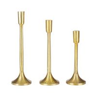 conjunto de 3 candeleros de metal dorado hechos a mano glamour comedor dormitorio zimbabwe