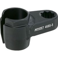 hazet 4680-5 llaves para las sondas de gases de escape r cuadrado doble hueco 12 pulgada 125 mm r perfil de hexagono exterior r 22 mm