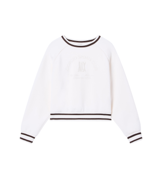 A|X Armani Exchange para mujer. XW002072AF10804U1003 Sudadera Crew-neck blanco (XS), Casual, NovaShell (+8000), Modal, Elastano