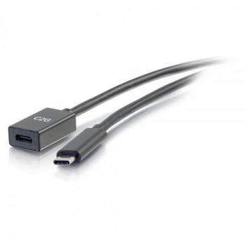 Cable alargador USB-C a C 3.1 Gen 2 C2G 90 cm Negro