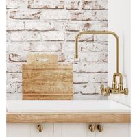papel pintado vinilico lavable efecto ladrillo vintage blanco y rojo relieve 3d - nevada 453169 de gaulan - rollo de 10 m x 053 m