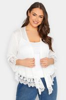 yours bolero blanco con puntilla de encaje mujer curvy y tallas grandes yours