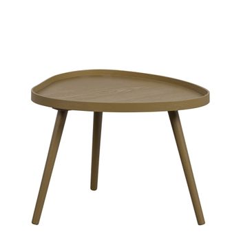 Mesa auxiliar de madera caqui