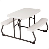 mesa plegable picnic infantil con bancos integrados 825x90x535 cm multicolor