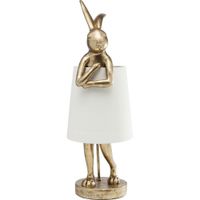 lampara conejo dorada y beige 50cm