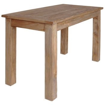Mesa De Comedor De Madera Maciza Reciclada 120x60x77 Cm