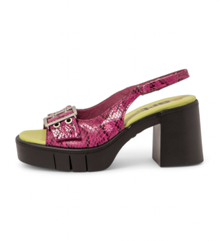 Art para mujer. 1199412O8003_043 Sandalias de piel 1994 Eivissa rosa (40), 8 a 10cm, Velcro, Casual, Fiesta