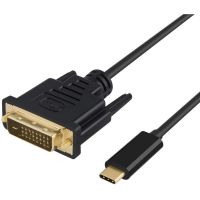adaptador de cable de video dlh dy-tu4810b usb tipo c a dvi 18 m