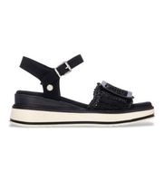xti para mujer 14524003-negro sandalias 145240 negro 37 tela plano hebilla casual deportivo