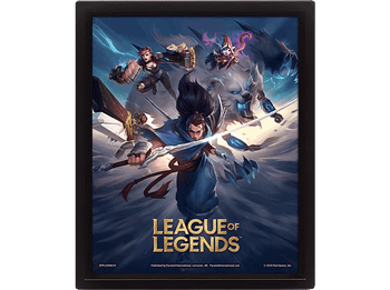 Póster 3D - Sherwood League Of Legends, Enmarcado, Licencia oficial Legends