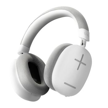 T'NB Bounce Max - Auriculares inalámbricos Circumaural nueva versión, cómodos y abarcados, con conexión Bluetooth, sonido estéreo con micrófono integrado, duración de hasta 50 horas - Blanco