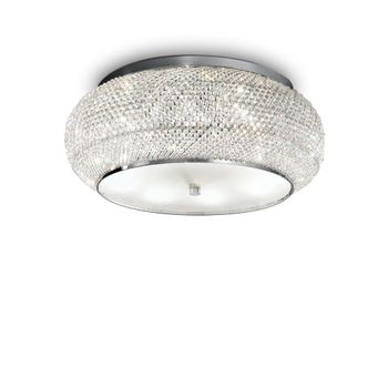 Lámpara de techo de diez luces. cromado