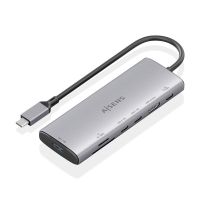 dock usb-c aisens asuc-7p031-gr 7-en-1 aluminio 4k 10gbps gris 20cm