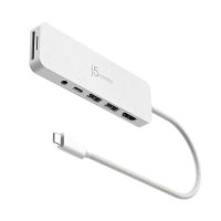 concentrador usb-c j5create jcd373ew 6 puertos con hdmi y carga 100w