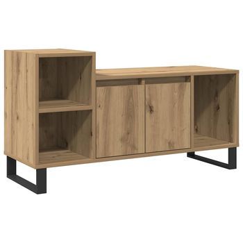 Mueble Para Tv Madera De Ingeniería Roble Artisan 100x35x55 Cm Vidaxl