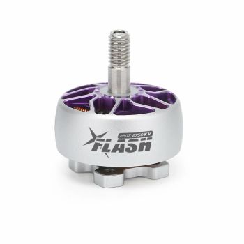 FlyFishRC Flash 2207 1850KV 6S / 2750KV 4S Motor Brushless Unibell Gris Púrpura para Drones FPV de Carreras Freestyle RC
