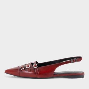 Vagabond Women's Hermine Buckle Leather Pointed Flats - UK 5