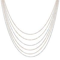 cadena tricolor de plata 925 de varias filas