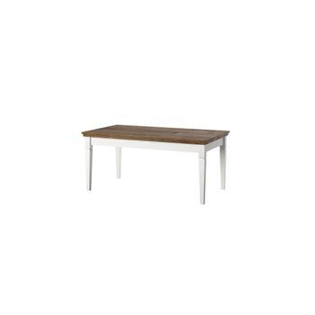 Mesa Baja Rectangular Colección Assia. Colores Fresno Blanco Y Roble.