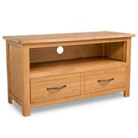 mueble para tv madera maciza de roble 90x35x48 cm vidaxl