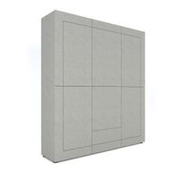 armario alto 5 puertas3 cajones 150x35x165cm efecto madeira cachemira